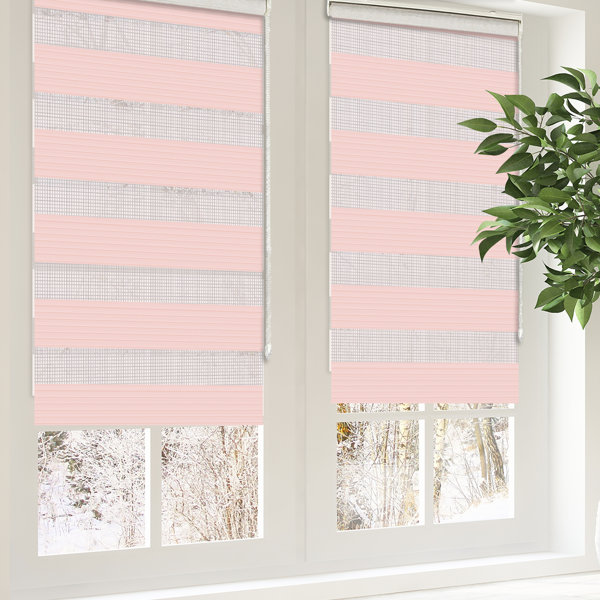 Symple Stuff SemiSheer Pink Roller Shades Wayfair